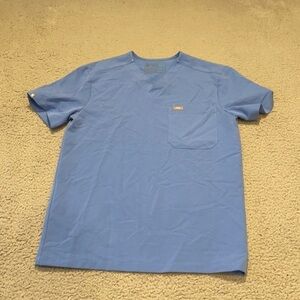 Figs- Leon Three-pocket Scrub Top Blue Doctor Nurse Medical size XS